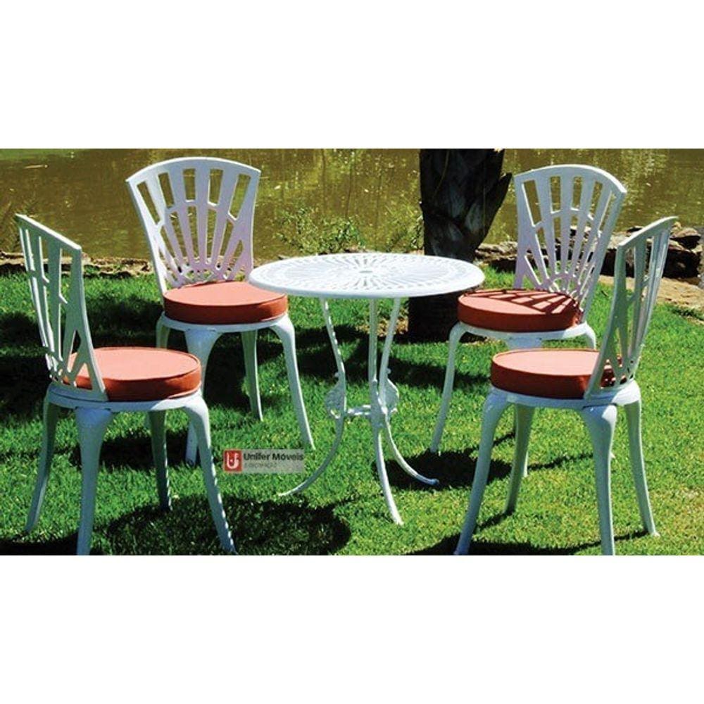Conjunto de Mesa para Jardim Capri em Alumínio Fundido Unifer Móveis