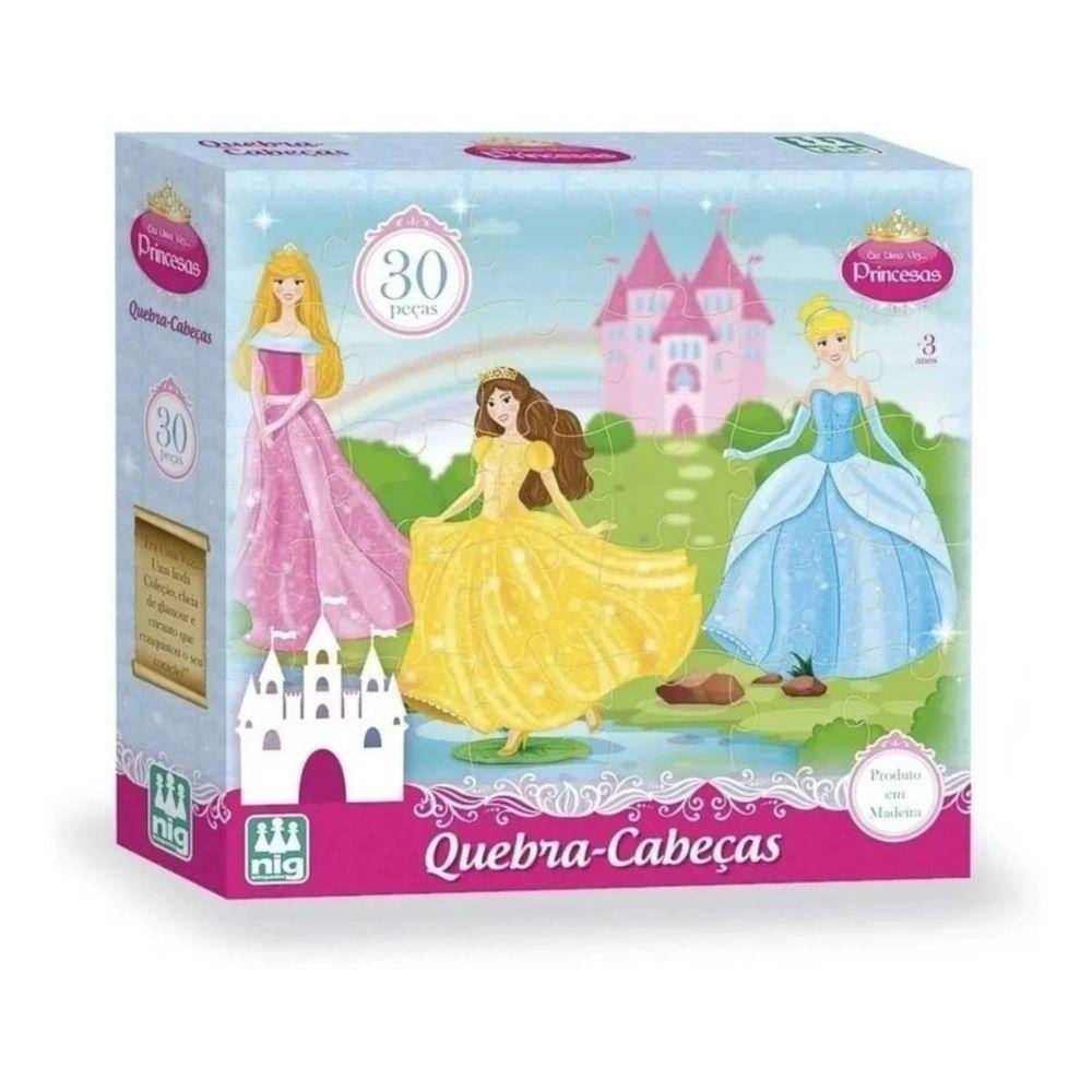 Jogo Quebra Cabeca Infantil Princesas - 28 Pecas Grandes