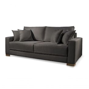 Sofá 2 Lugares Fixo Living Hotello Linho Preto 13t 1,8m