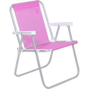 Cadeira de Praia Alta Bel Lazy em Alumínio Rosa 23510