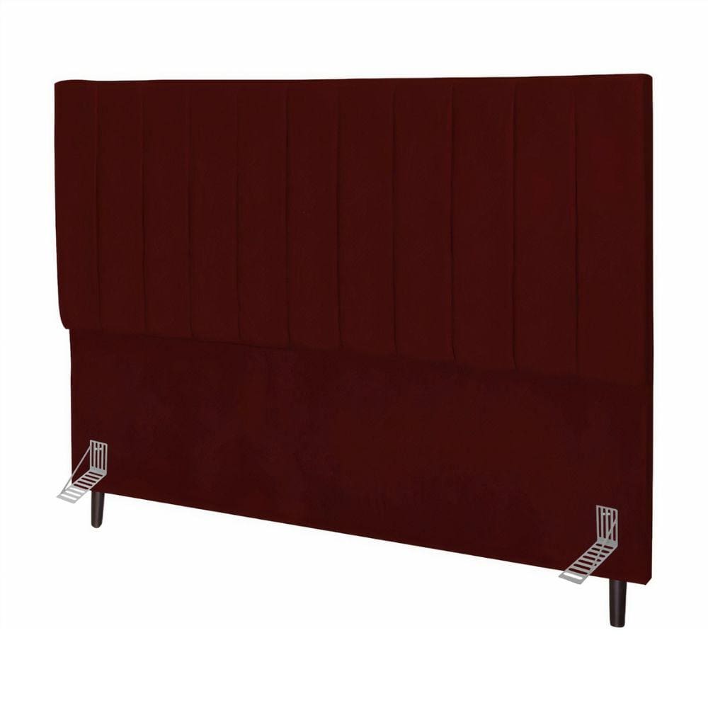 Cabeceira Cama Casal 140 cm Carla Suede Marsala E Frame