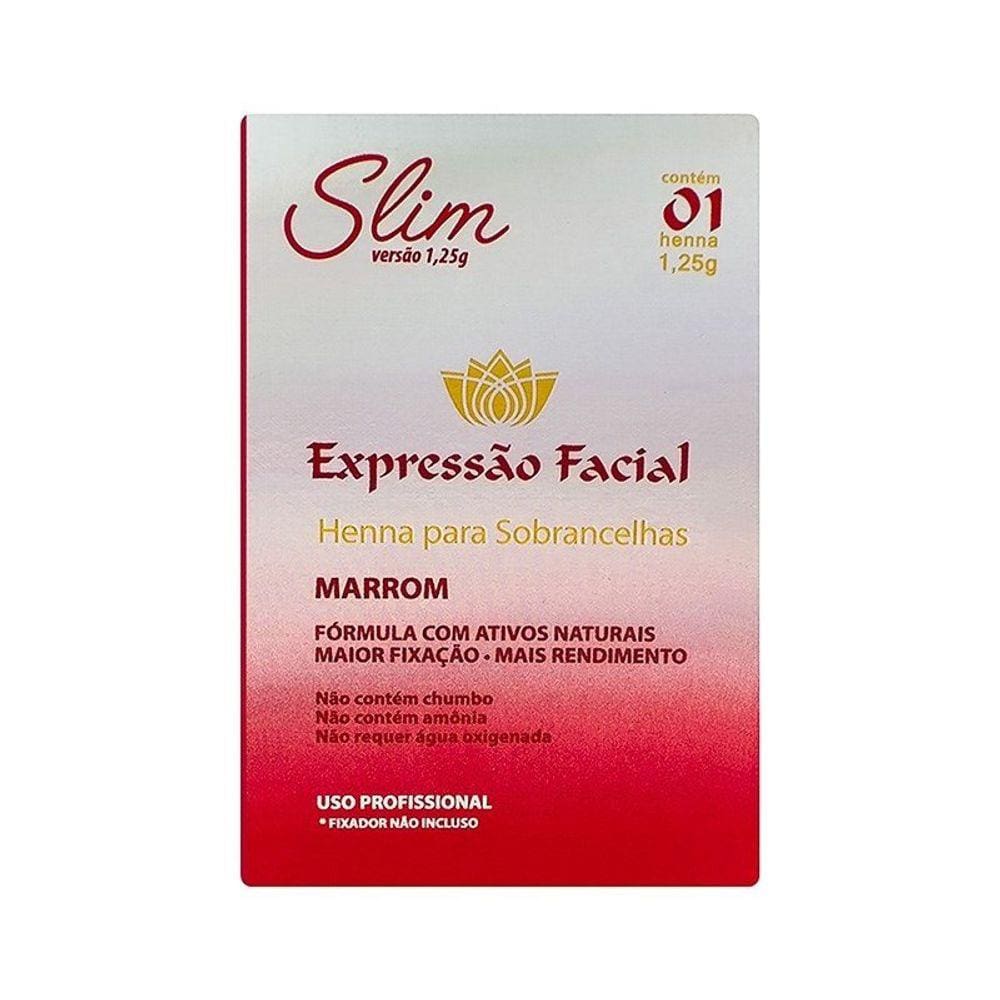 Henna Para Sobrancelha Expressão Facial Slim Marrom