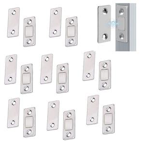 Fecho Magnetico Ima Inox 8 Peças Trava Fecha Porta Janela Armario Gaveta Resistente Multiuso