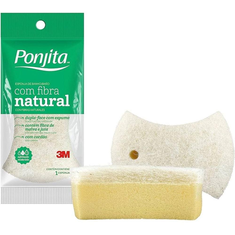 Esponja de Banho com Fibra Natural Dupla Face Ponjita