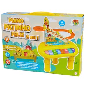 Piano Patinho Feliz 2 em 1 DM TOYS DMT6594