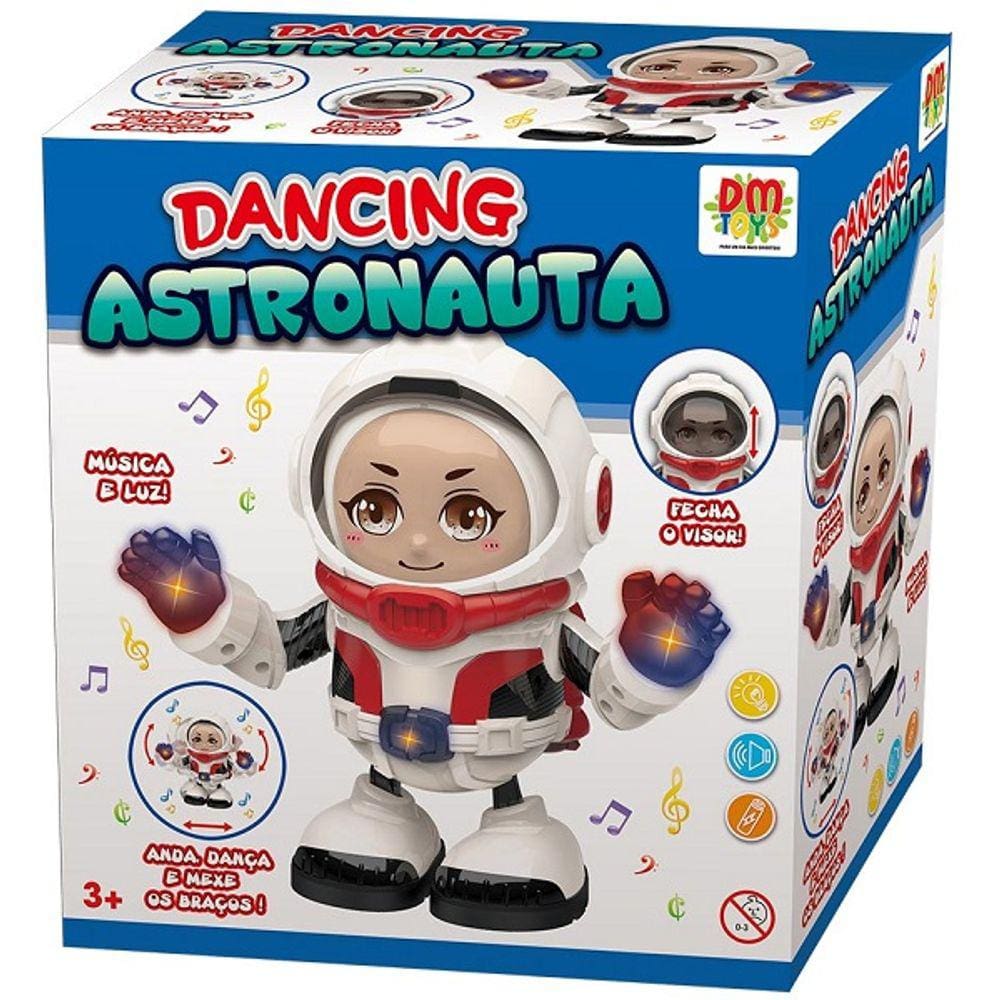 Dancing Astronauta com Som e LUZ DM TOYS DMT6635