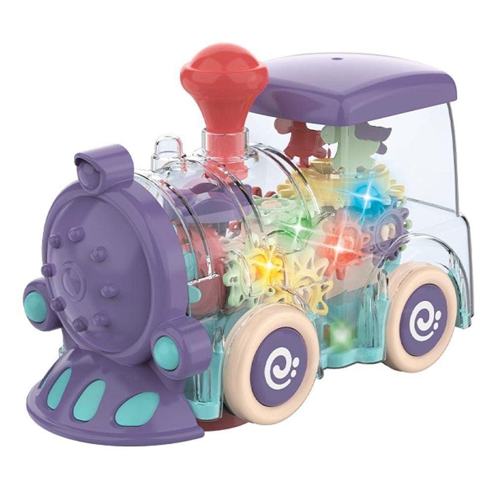 Trenzinho Bate e Volta com Som e LUZ Roxo DM TOYS DMT6636