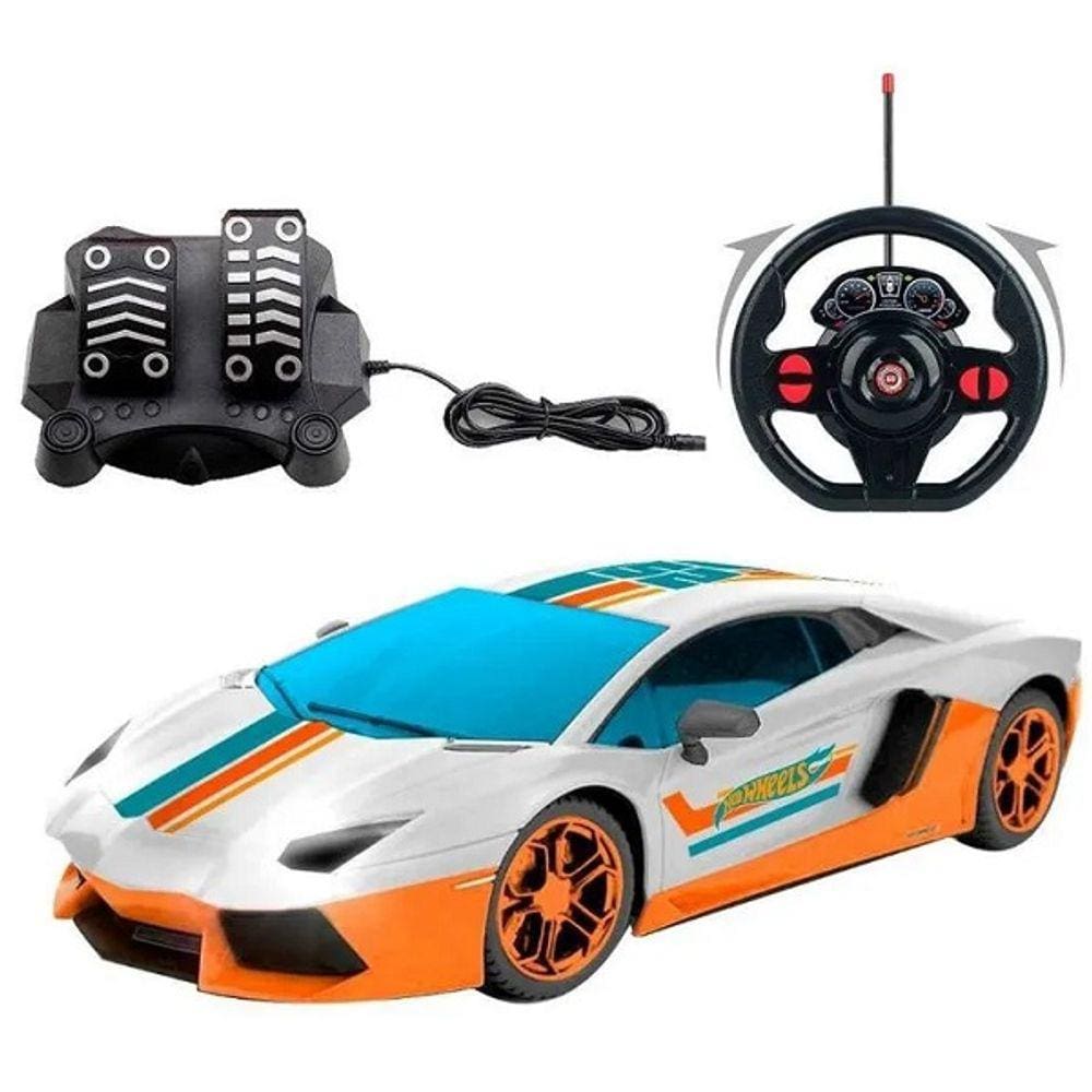 Carrinho Controle Remoto HOT Wheels Turbo Tiger 7 Funçoes Candide