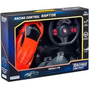 Carro Controle Remoto Racing Control Raptor Laranja Multikids