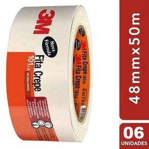 Fita Crepe 48MM X 50M 3M 101LA 6 Rolos