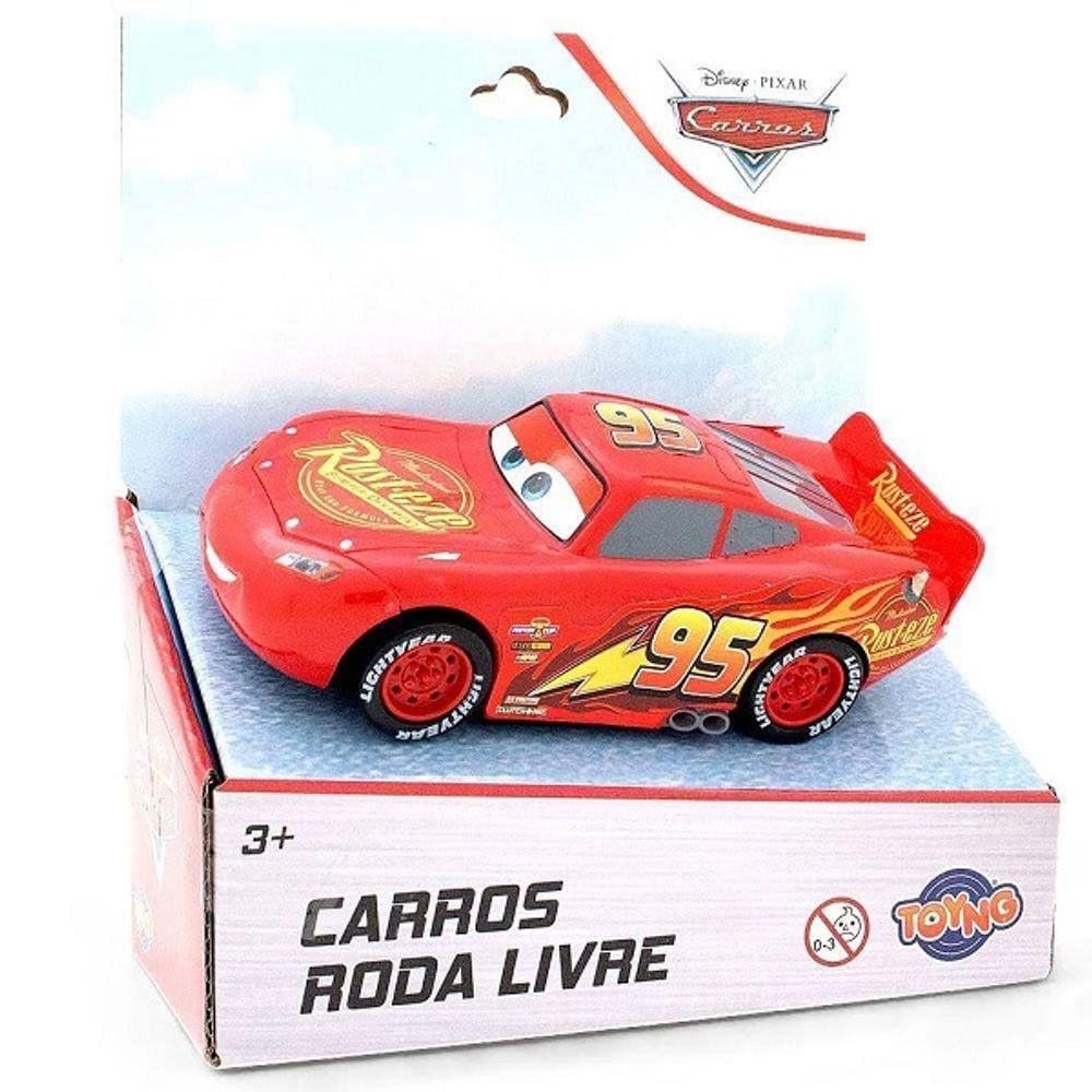 Carrinho Mcqueen Roda Livre Carros Disney 3 TOYNG 50962