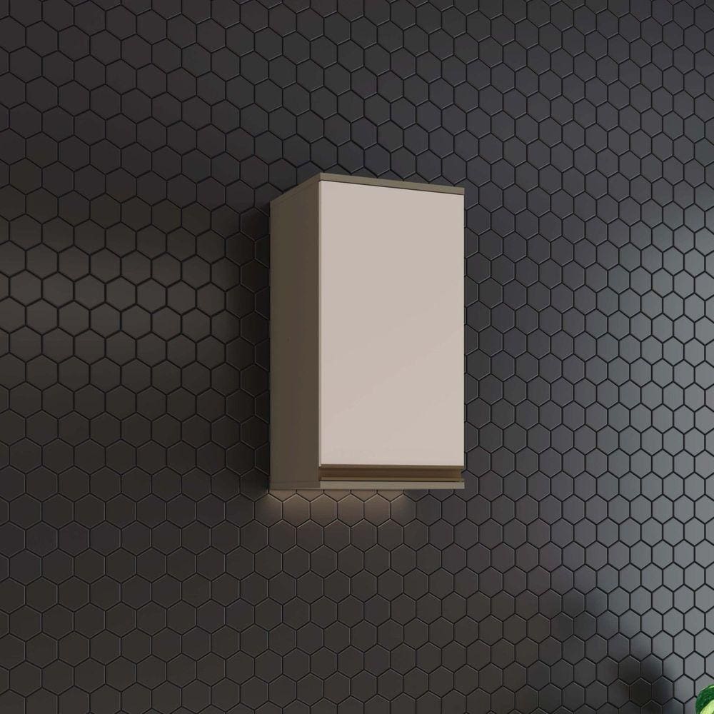 Armário Aéreo 1 Porta 35cm Aurora Duna/Cristal