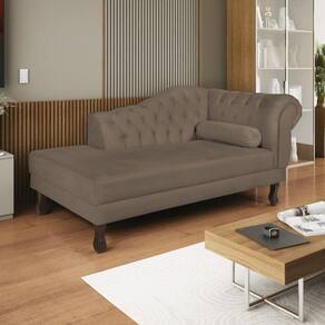 Diva Recamier Dora 185cm Lado Esquerdo Suede Marrom