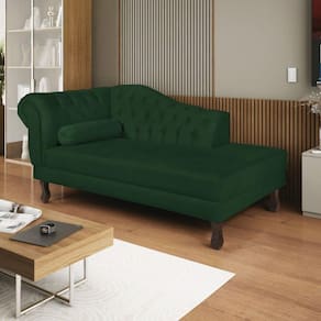 Diva Recamier Dora 185cm Lado Direito Suede Verde
