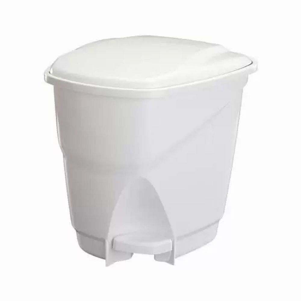Lixeira Astra Ecológica Pedal 16 litros Branco Ref. LP1