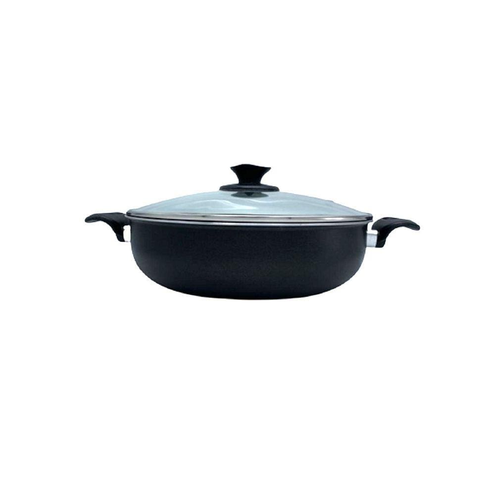 Panela Frigideira Grande Wok Com Alça 30cm Antiaderente