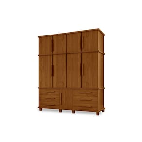Guarda Roupa Londres Triplex 4 Portas 6 Gavetas com Maleiro Luapa Móveis