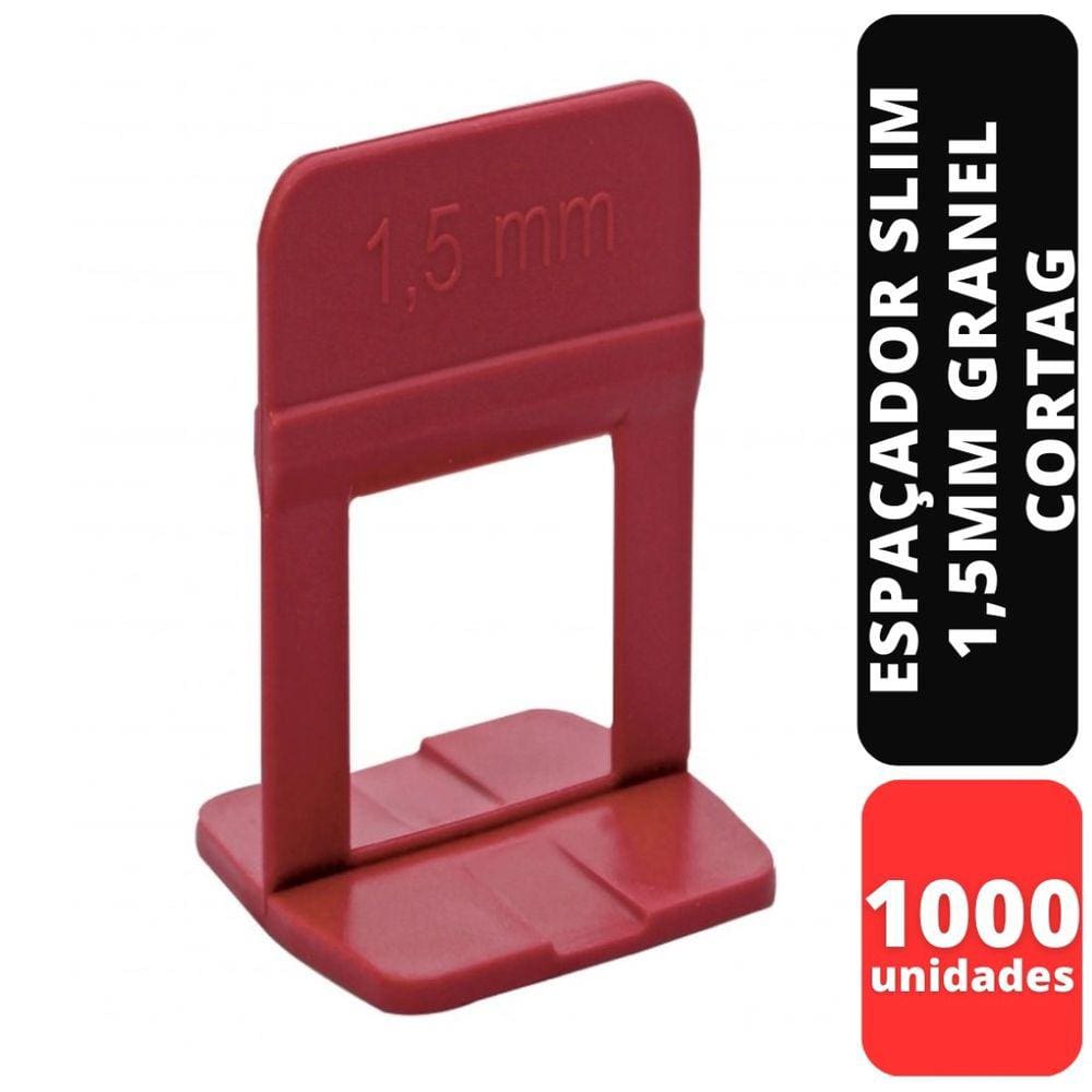 Kit C/1000 ESPAÇADOR NIVELADOR SLIM 1,5 MM GRANEL CORTAG