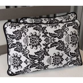 Kit de Fronhas Simples Zono Enxovais 2 peças em Malha 100% Algodão Preto e Branco