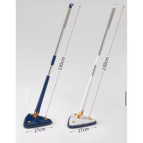 Mop Esfregao Com Rodo Giratorio 360 Triangular Azul