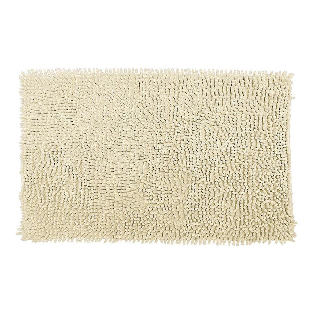 Tapete Bolinha Banheiro Antiderrapante 38cmx58cm Rozac Marfim
