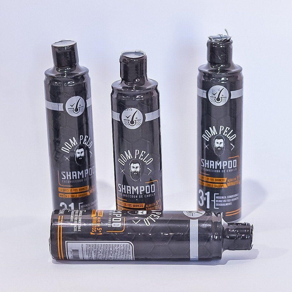 Kit com 4 Shampo Dom Pelo Escurecedor de Cabelos (250ml cada)