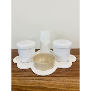 Kit Organizador c/ Garrafa Térmica + Bandeja Nuvem