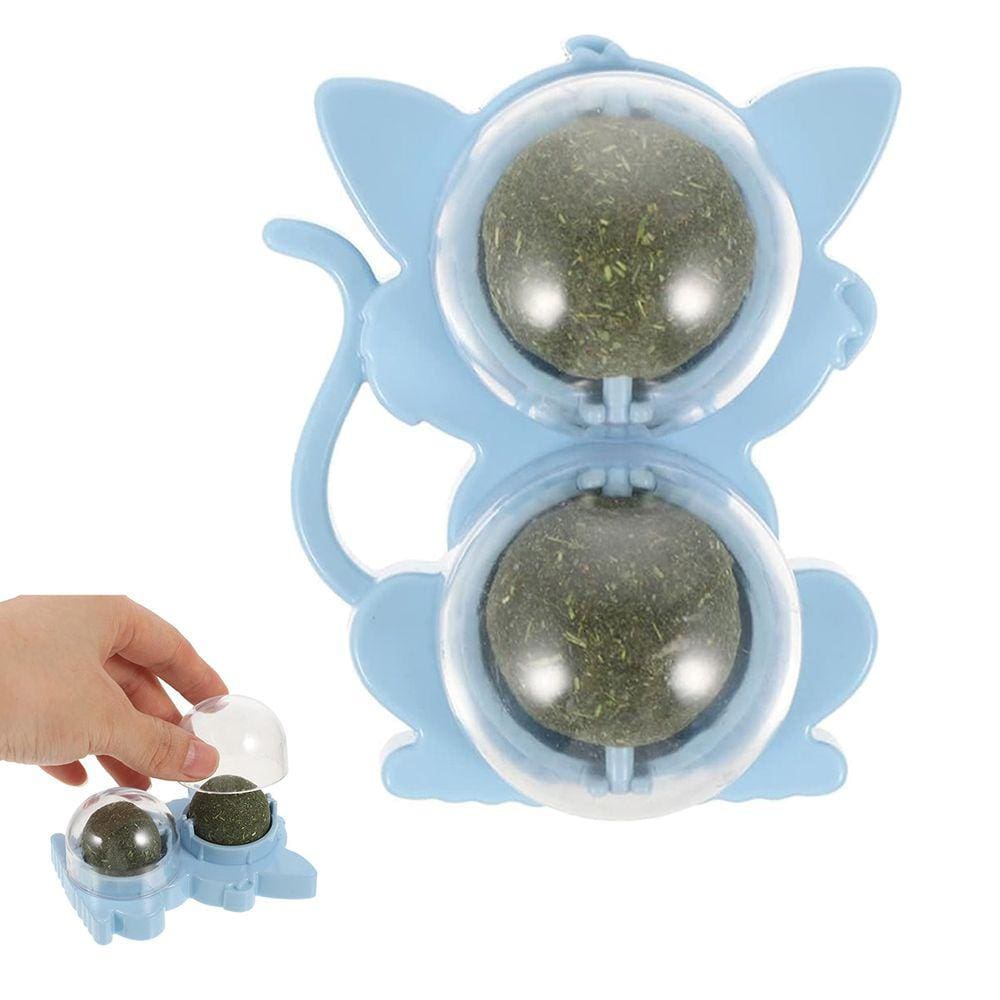 Brinquedo Erva de Gato Pet Bola Bolinha Menta Catnip Interativo Natural Animal de Estimaçao