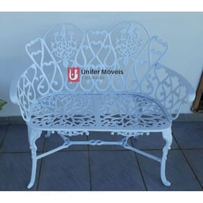 Banco de Jardim Viena Floral em Alumínio Fundido Unifer Móveis