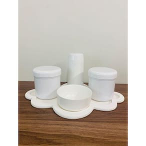 Kit Organizador c/ Garrafa Térmica + Bandeja Nuvem