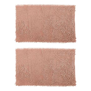 Kit 2 Tapete De Banheiro Bolinha 38x58 Antiderrapante Rozac Rose