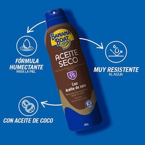 Bronzeador Banana Boat Spray Aceite Seco Fps15 170g