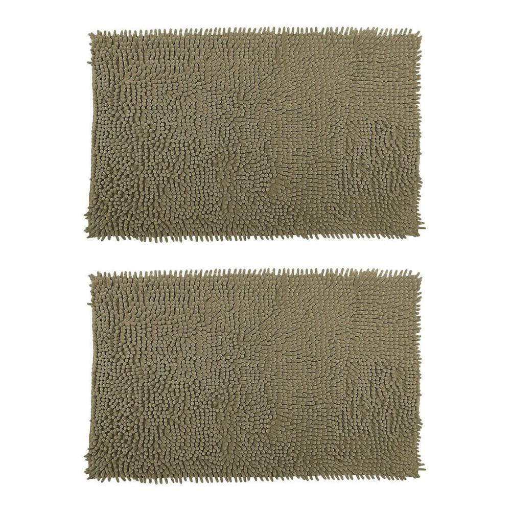 Kit 2 Tapete de Banheiro Bolinha 38x58cm Antiderrapante Rozac Verde