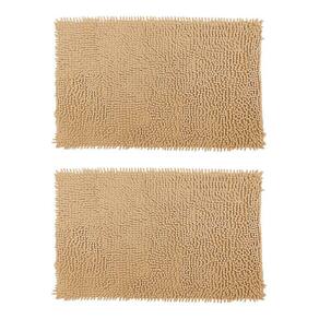 Kit 2 Tapete Banheiro Bolinha 38x58cm Antiderrapante Rozac Khaki