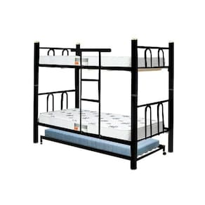 Beliche com Cama Auxiliar de Ferro Preta Marcheli