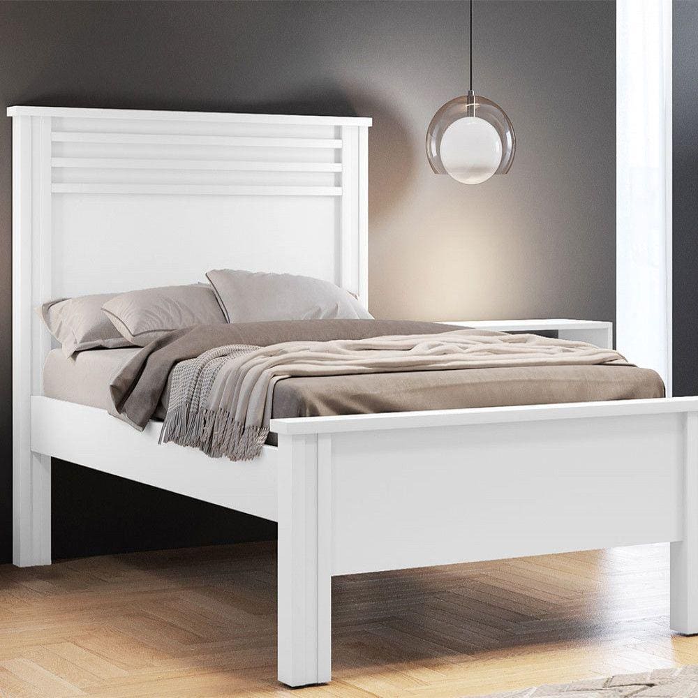 Cama Solteiro com Painel Ripado Rivera Clic Móveis
