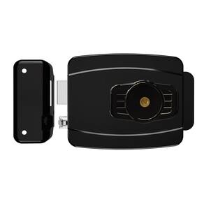 Fechadura AL100R 42mm sem botão 110v tetra preta AGL