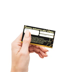 Cartão Certificado de Garantia - Bijouteria - Jóias - 50 unidades