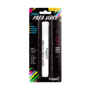 Caneta para Vidro Giz Líquido Removível Ponta Média Redonda Pincel para Escrever Vitrine Marcador Apagável Escola Arte