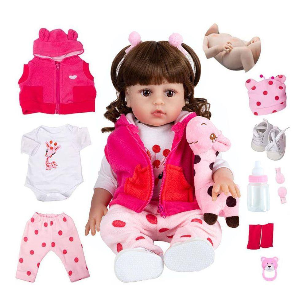 Boneca Bebe Sweetie Reborn (r) Raposinha Silicone Doll- 48cm