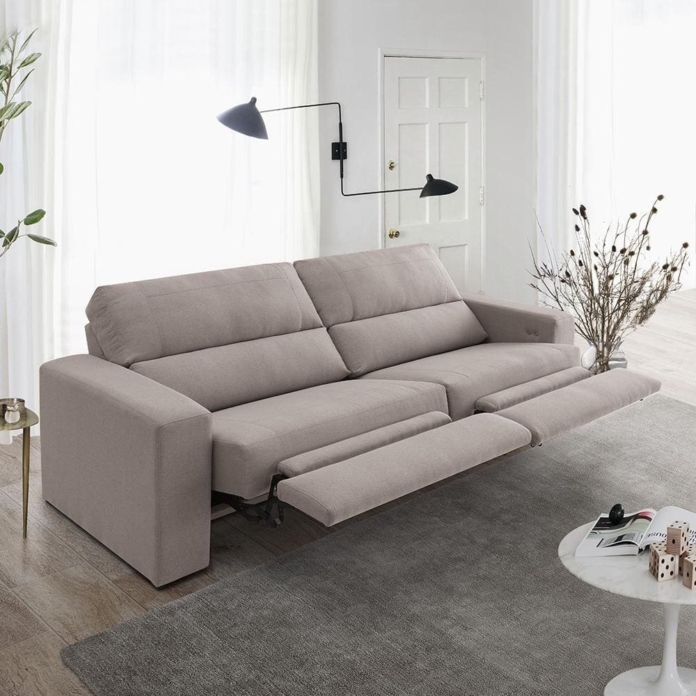 Sofá Creta 4 lugares 254cm Reclinável Estofama