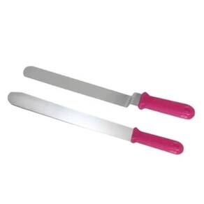 Espátulas Para Bolo Curva E Lisa Inox Cobertura Chantilly (Tamanho Grande) 30cm