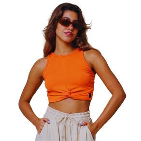Cropped Regata Torcido na Frente Riu Kiu Laranja 10635