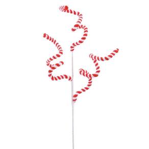 Galho Decorativo Candy Cane Vrm/Bco 75cm C/1Un 1020335