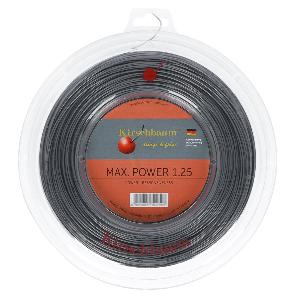Corda Kirschbaum Max Power 17L 1.25mm Rolo com 200 Metros Prata