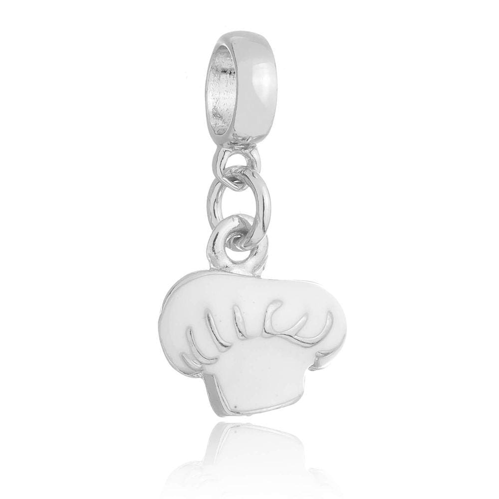 Pingente Berloque Chapéu Da Gastronomia Pandora Banhado a Prata 925 - Premium