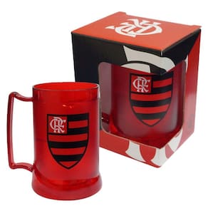 Caneca Flamengo Gel Congelante 400 ML Oficial Escudo CRF