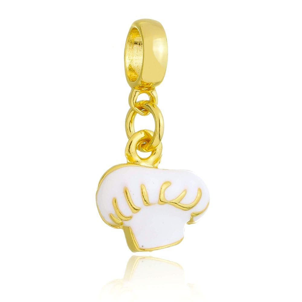 Pingente Berloque Chapéu Da Gastronomia Pandora Banhado a Ouro 18k - Premium