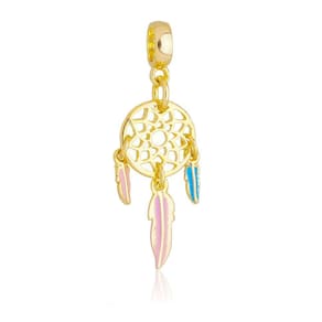 Pingente Berloque Filtro dos Sonhos Pandora Banhado a Ouro 18k - Premium