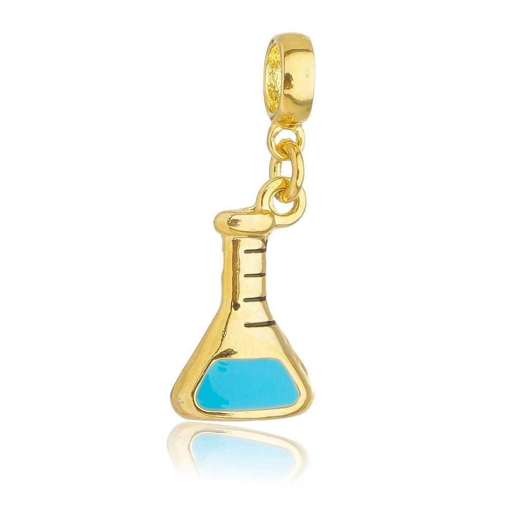 Pingente Berloque Erlenmeyer Química Pandora Banhado a Ouro 18k - Premium